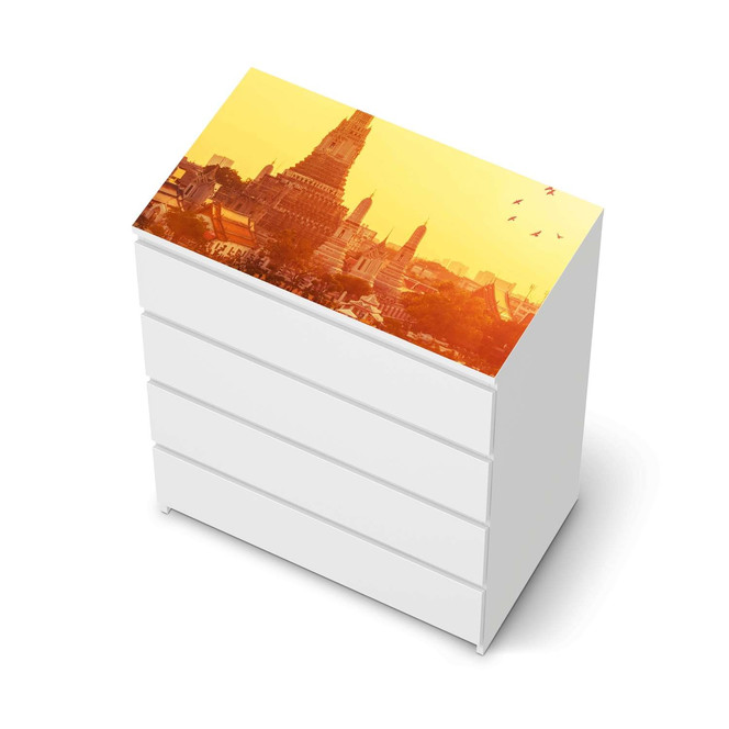 Möbelfolie IKEA Malm Kommode 4 Schubladen oben - Bangkok Sunset- Bild 1