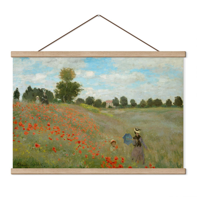 Stoffbild Mohnfeld bei Argenteuil - Monet