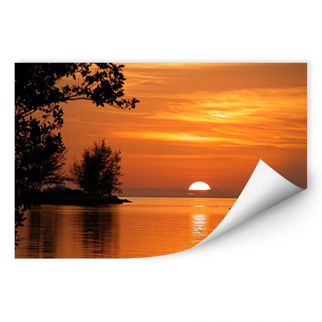 Wallprint See in der Abenddämmerung