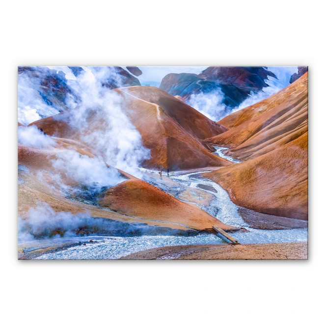 Acrylglasbild Vulkanisches Bergland Islands