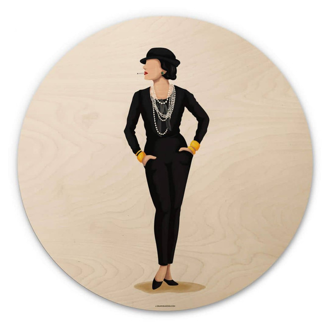 Holzbild Tohmé - Coco - Rund