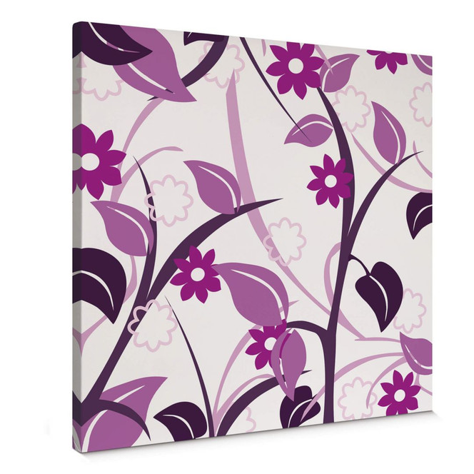 Leinwandbild Blumengarten rosa