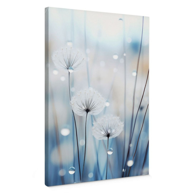 Leinwandbild Tauperlen auf Pusteblumen - Treechild
