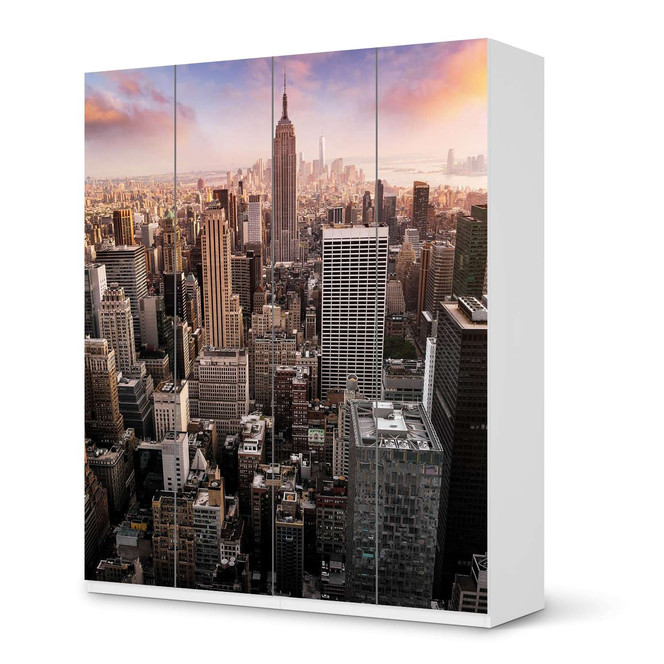 Möbelfolie IKEA Pax Schrank 236cm Höhe - 4 Türen - Big Apple- Bild 1