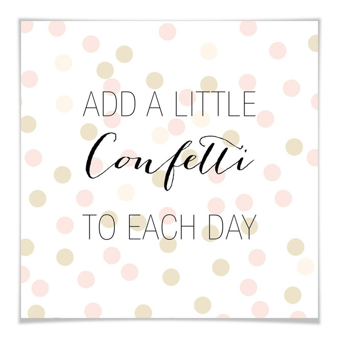 Poster Confetti & Cream - Add a little confetti