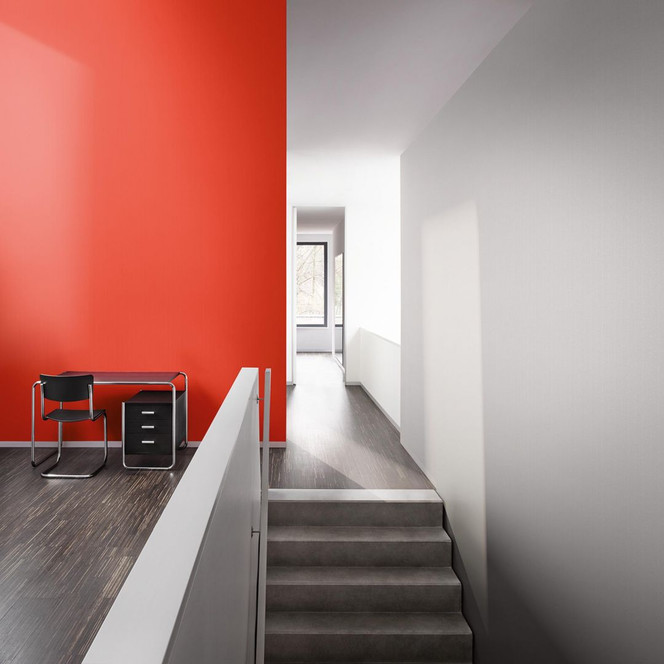 Unitapete, Mustertapete mit Struktur Bauhaus weiss