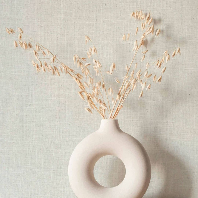 Vliestapete in textilem Uni Look beige Uni