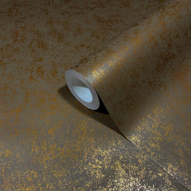 Vliestapete Struktur Modern in Gold