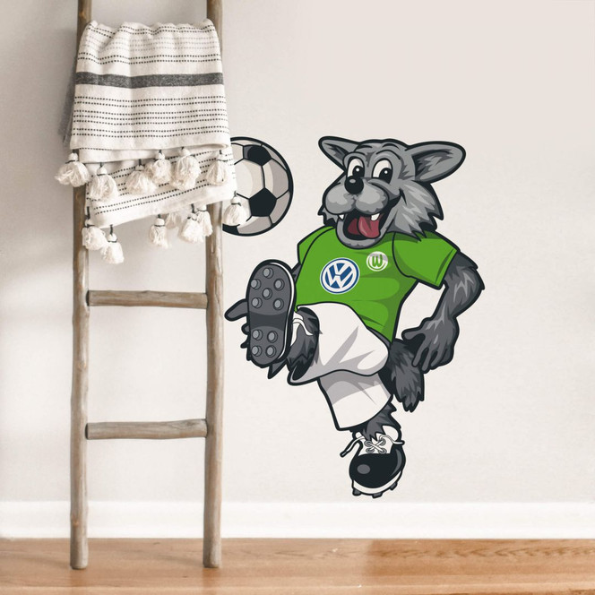 Wandsticker VfL Wolfsburg Wölfi