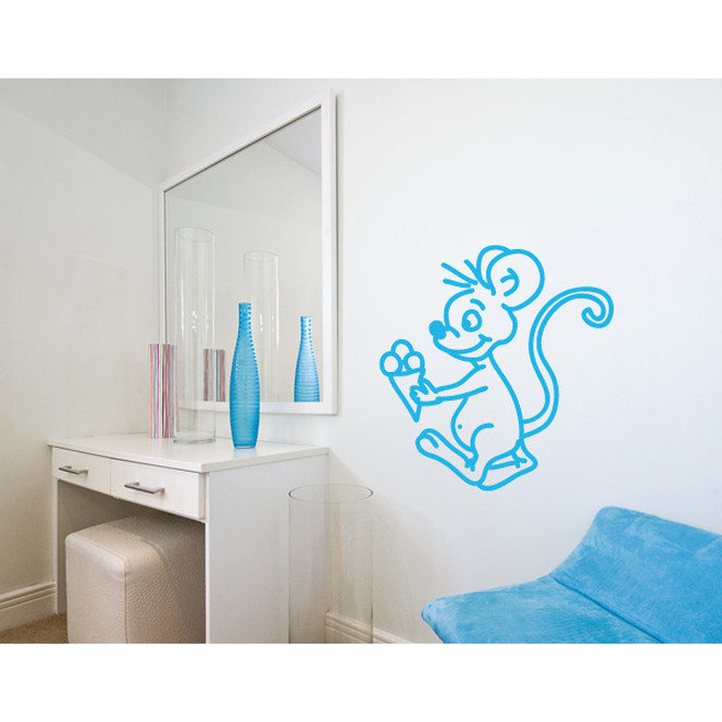 Wandtattoo Maus mit Eis