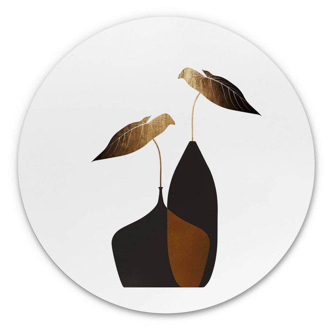 Alu-Dibond Kubistika - Skandinavisches Bouquet - Rund