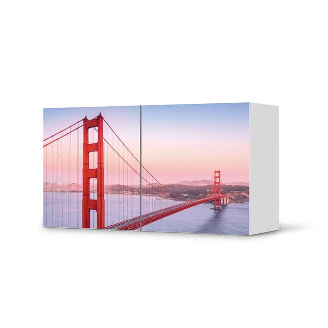 Folie IKEA Besta Regal 2 Türen (quer) - Golden Gate- Bild 1