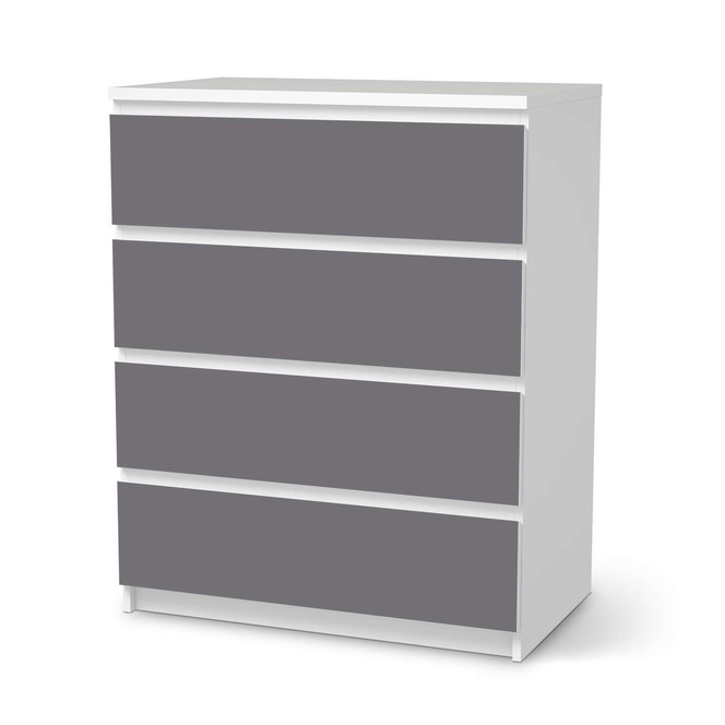 Folie IKEA Malm Kommode 4 Schubladen - Grau Light- Bild 1