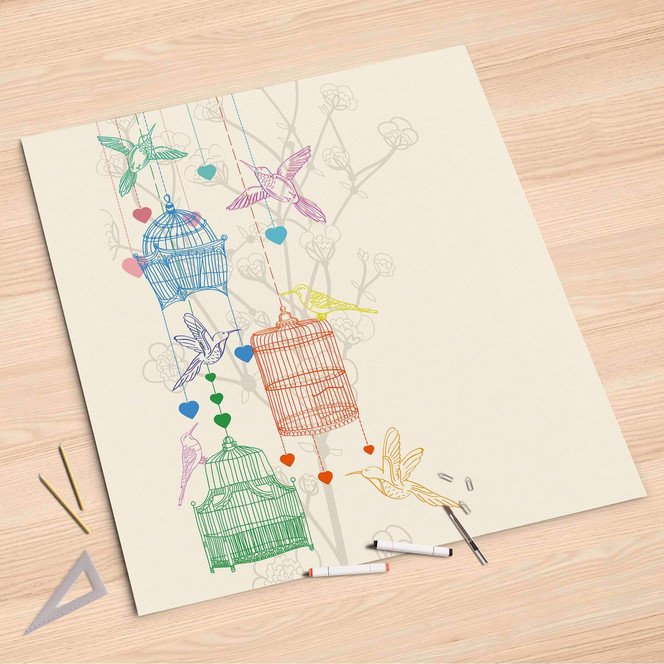 Folienbogen (90x90cm) - Birdcage- Bild 1