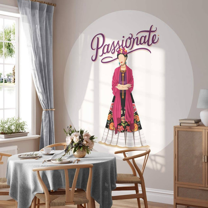 Fototapete Tohmé - Frida Kahlo - Rund - Selbstklebend/Vlies