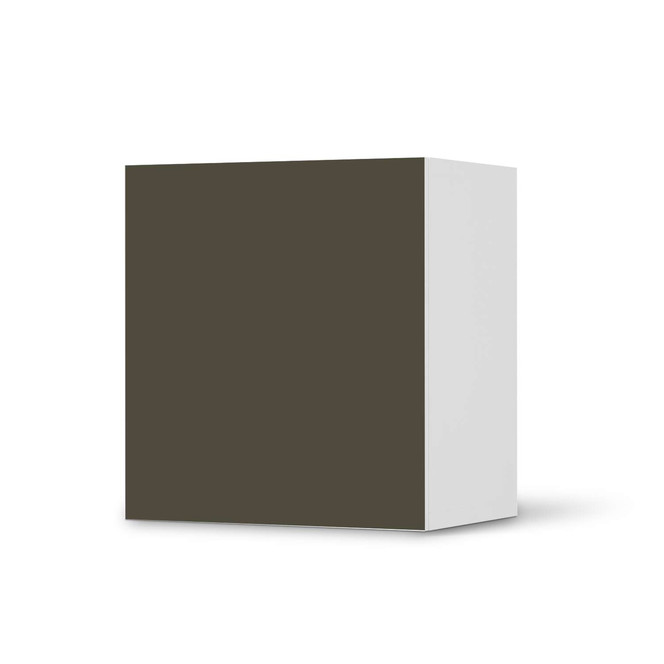 Klebefolie IKEA Besta Regal 1 Türe - Braungrau Dark- Bild 1