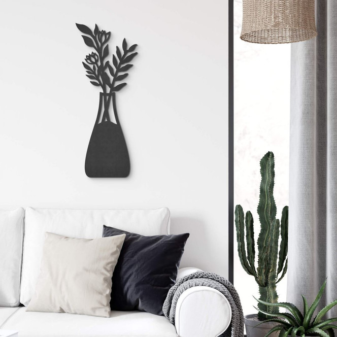 MDF Blumendeko - Strauss in Vase