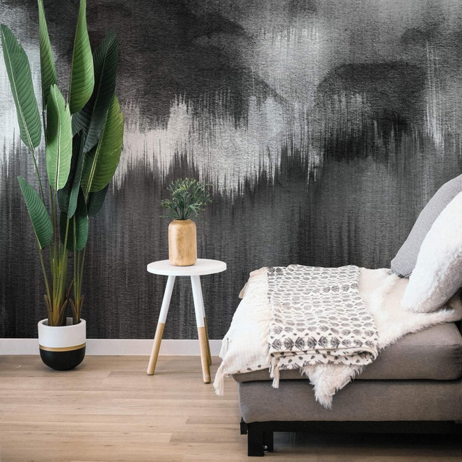 Fototapete Nouveauprints - Watercolour Brush Strokes (schwarz)