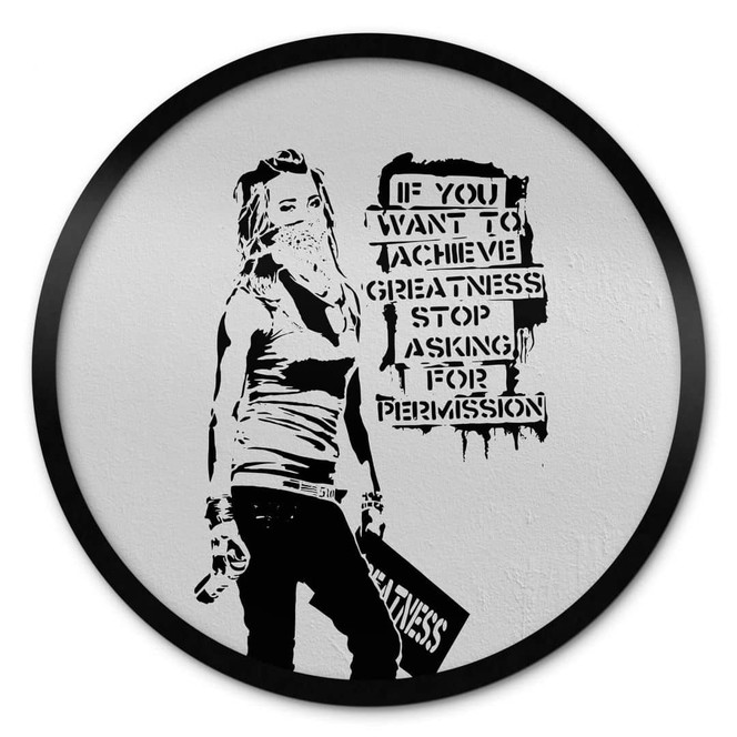 Poster Banksy - Achieve Greatness - Rund