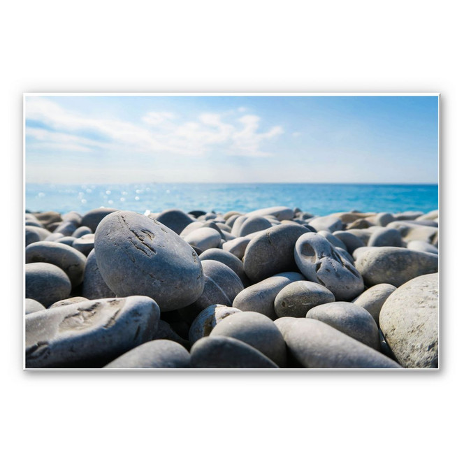 Hartschaumbild - Steinstrand 01