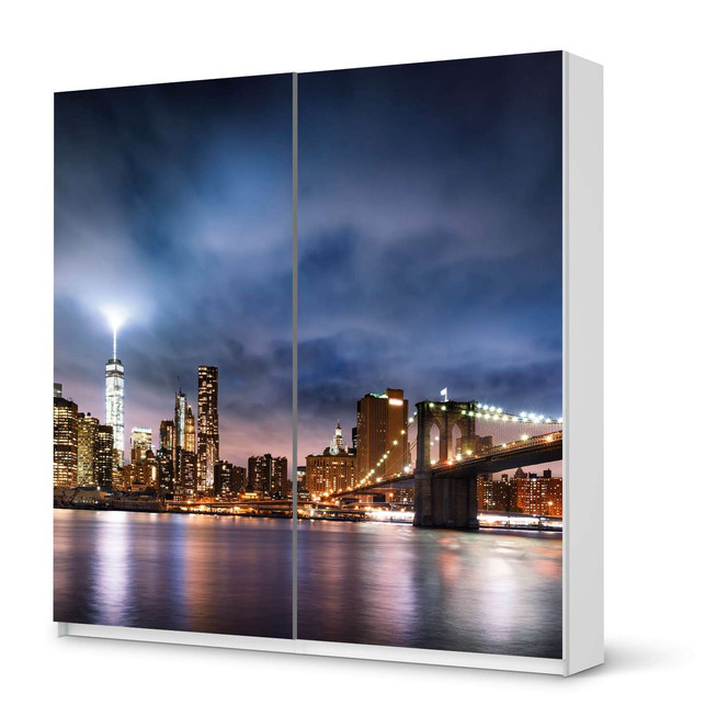 Möbel Klebefolie IKEA Pax Schrank 201cm Höhe - Schiebetür - Brooklyn Bridge- Bild 1