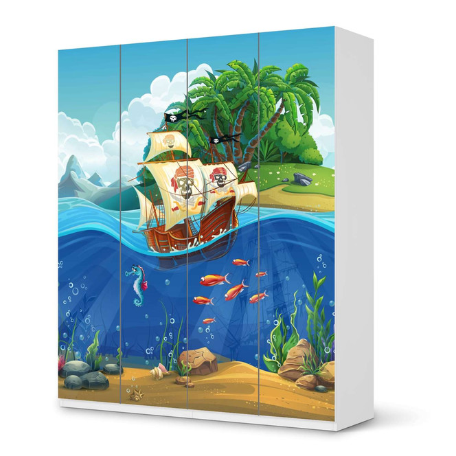 Möbelfolie IKEA Pax Schrank 236cm Höhe - 4 Türen - Pirates- Bild 1