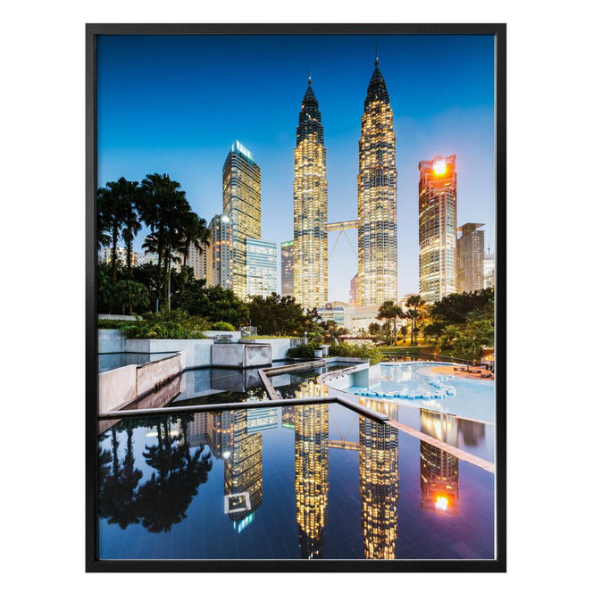 Poster Colombo - Petronas Towers bei Nacht