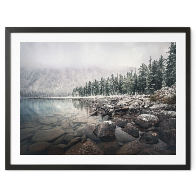 Poster Winterwald am See - Rostovskiy