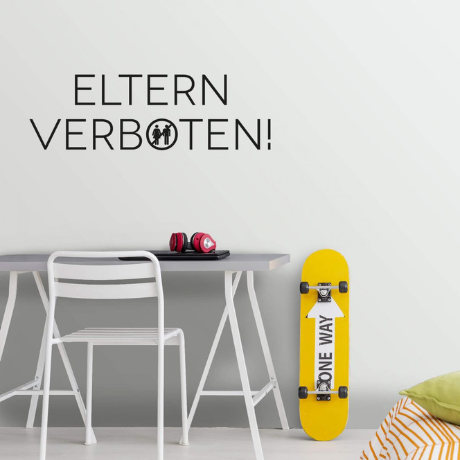 Wandtattoo Eltern verboten 1
