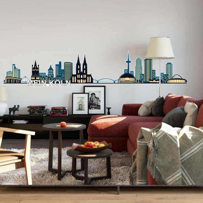 Wandtattoo Skyline Mein Köln 02