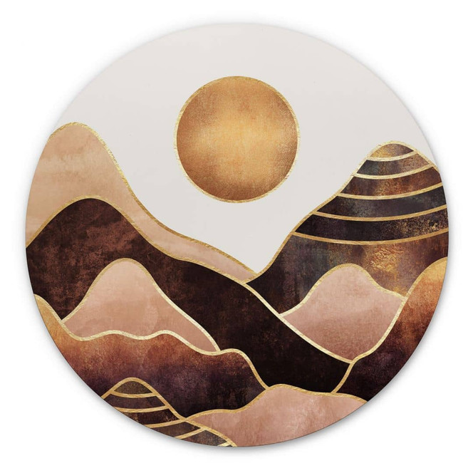 Alu-Dibond Fredriksson - Sonnenuntergang - Rund