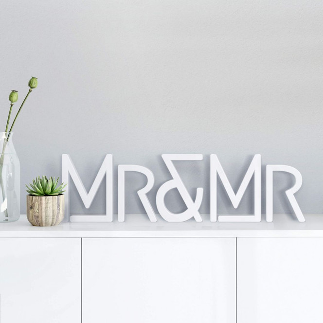 Dekobuchstaben 3D Mr & Mr modern