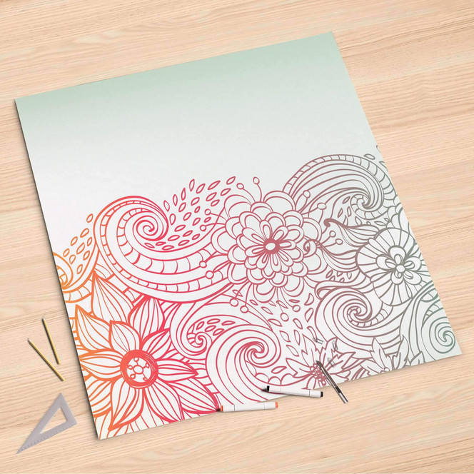 Folienbogen (90x90cm) - Floral Doodle- Bild 1
