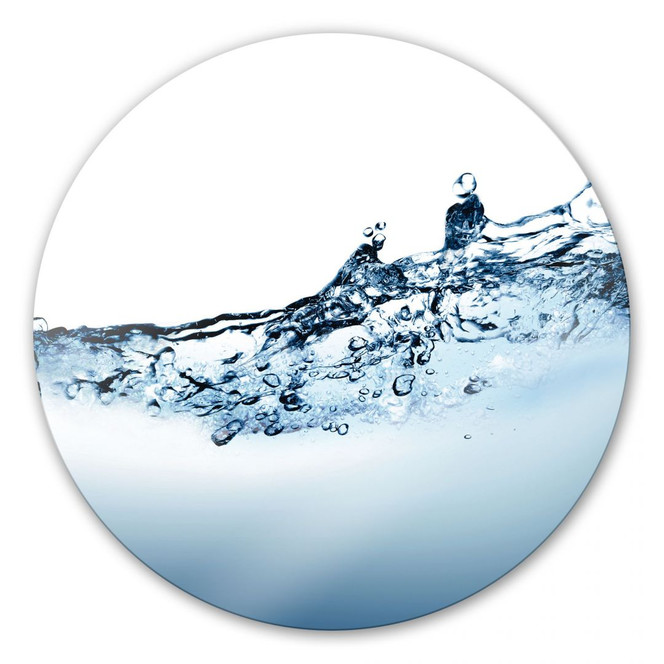 Glasbild Water Flow - rund