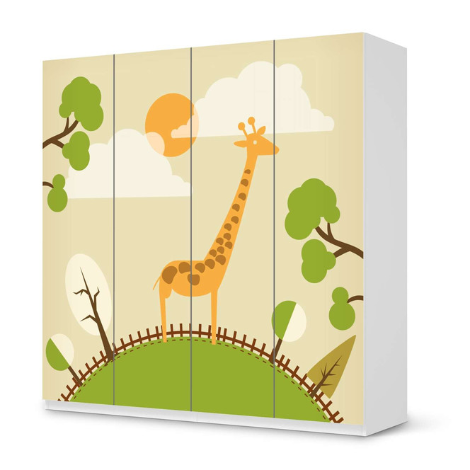 Klebefolie IKEA Pax Schrank 201cm Höhe - 4 Türen - Mountain Giraffe- Bild 1