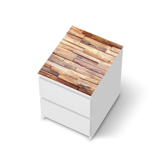 Möbelfolie IKEA Malm Kommode 2 Schubladen oben - Artwood- Bild 1