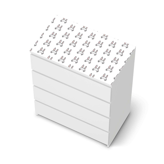 Möbelfolie IKEA Malm Kommode 4 Schubladen oben - Hoppel- Bild 1