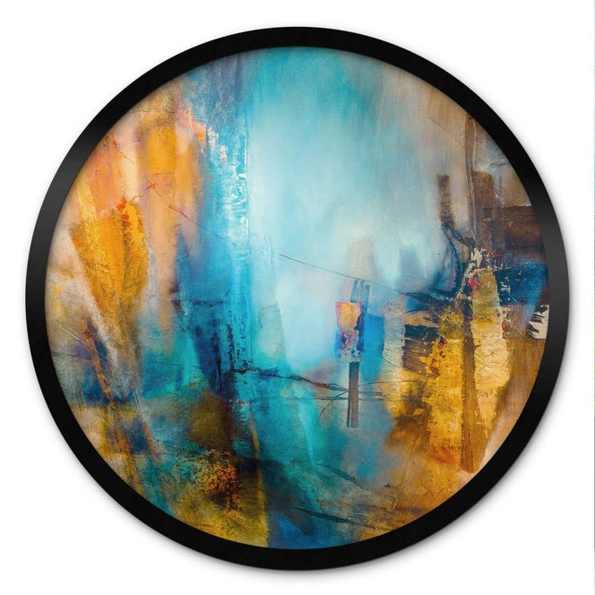 Poster Fernes blaues Licht - Schmucker - Rund