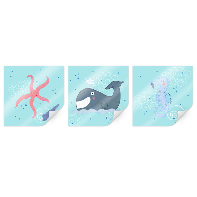 Poster Loske - Am Strand (3-teilig)