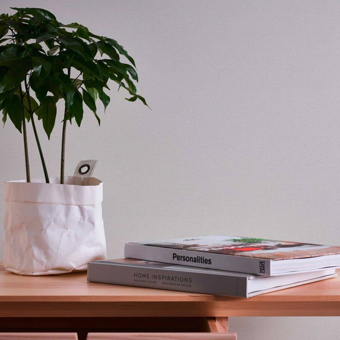 Unitapete Leinen-Look Grau - Tapete in Gewebe-Optik Hellgrau - Vliestapete