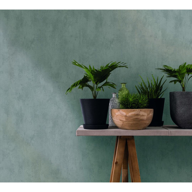 Vliestapete in schimmernder Betonoptik grau Uni