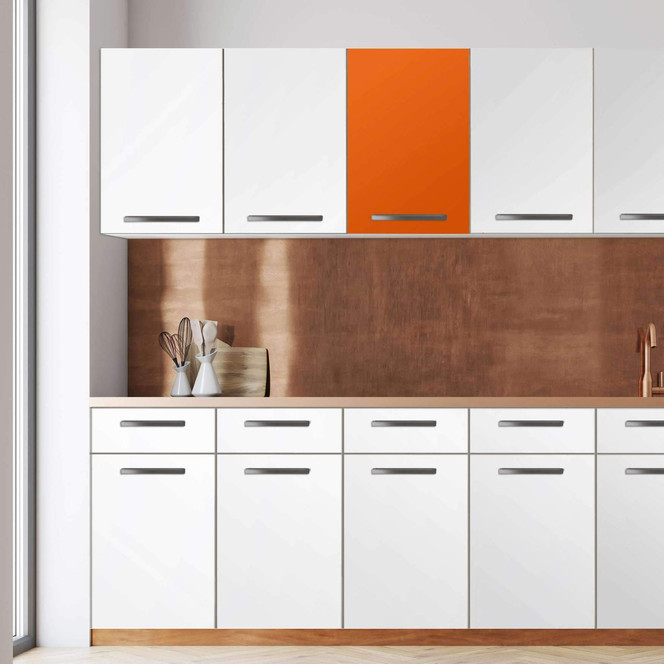 Klebefolie - Wandschrank 40cm Breite - Orange Dark