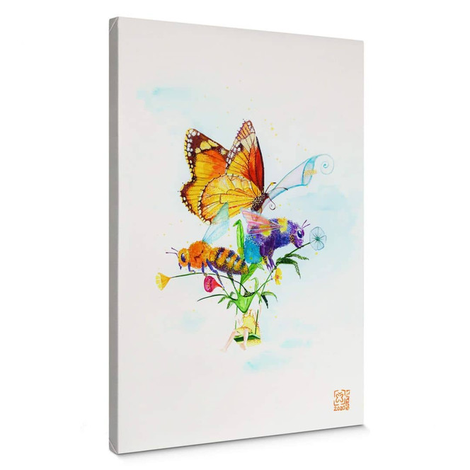 Leinwandbild Buttafly - Pollenträger