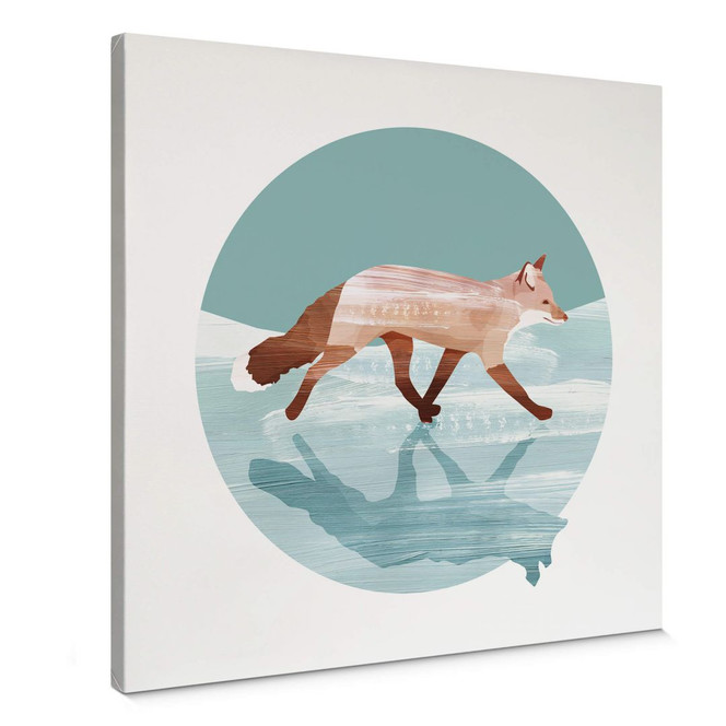 Leinwandbild Goed Blauw - Fuchs im Schnee