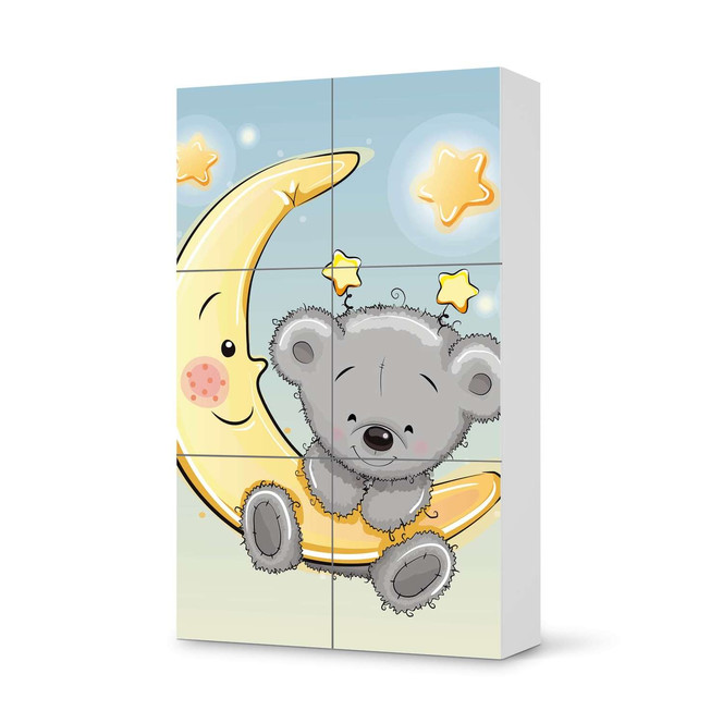 Möbel Klebefolie IKEA Besta Schrank 6 Türen (hoch) - Teddy und Mond- Bild 1