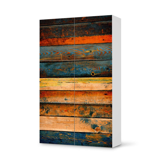 Möbel Klebefolie IKEA Besta Schrank 6 Türen (hoch) - Wooden- Bild 1