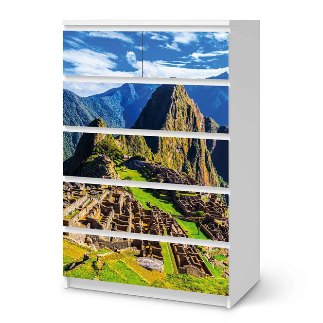 Möbel Klebefolie IKEA Malm Kommode 6 Schubladen (hoch) - Machu Picchu- Bild 1