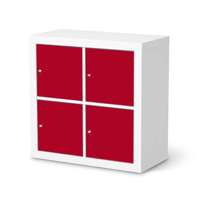 Möbelfolie IKEA Expedit Regal 4 Türen - Rot Dark- Bild 1