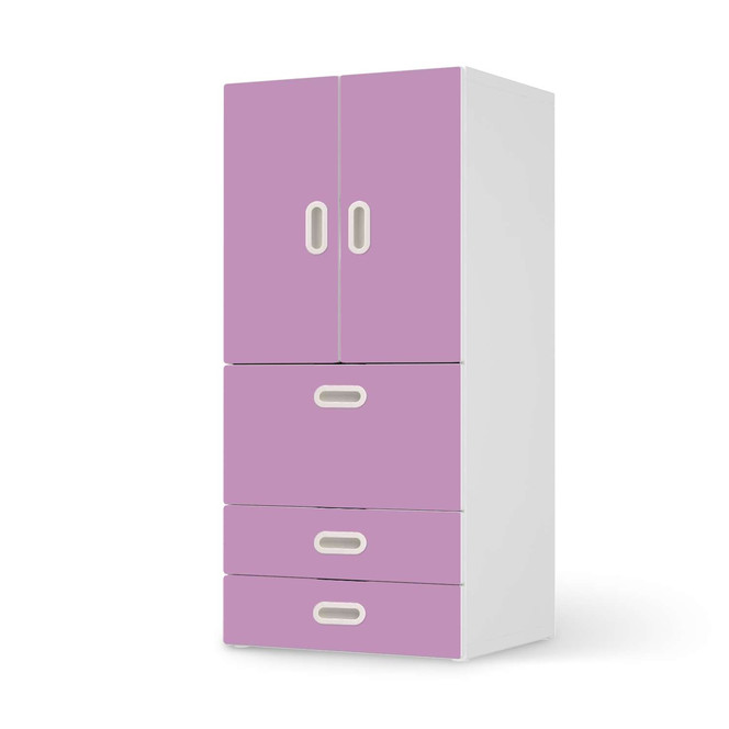 Möbelfolie IKEA Stuva / Fritids - 3 Schubladen und 2 kleinen Türen - Flieder Light- Bild 1