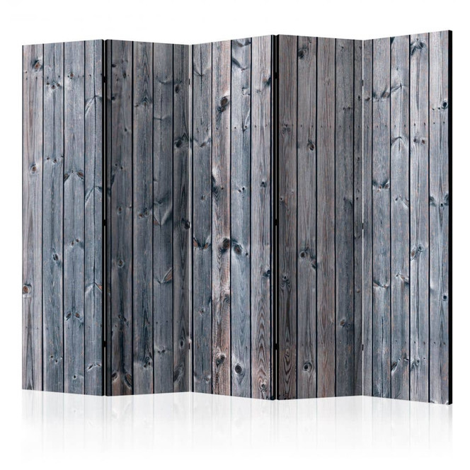 Paravent, Raumteiler freistehend, Trennwand - Rustikale Eleganz, 5-teilig - 225 x 172 cm